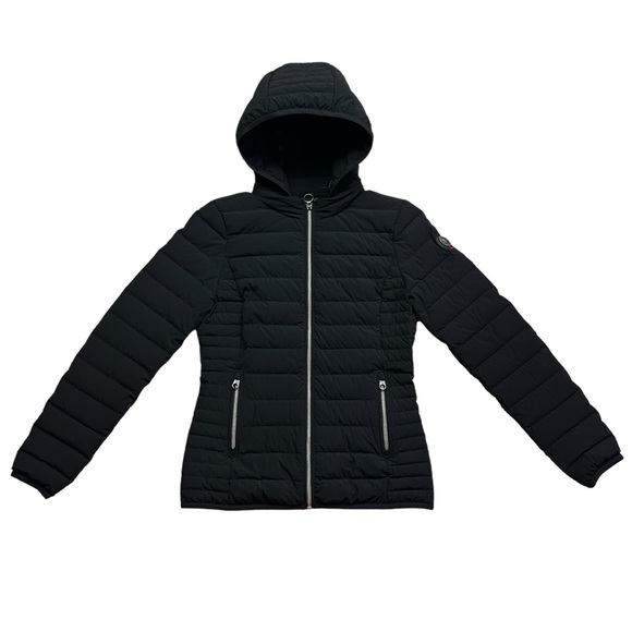 Cape Horn Down Puffer Removable Hood Paloma Jacket Black Zip Women SMALL Size 44 - Picture 2 of 16